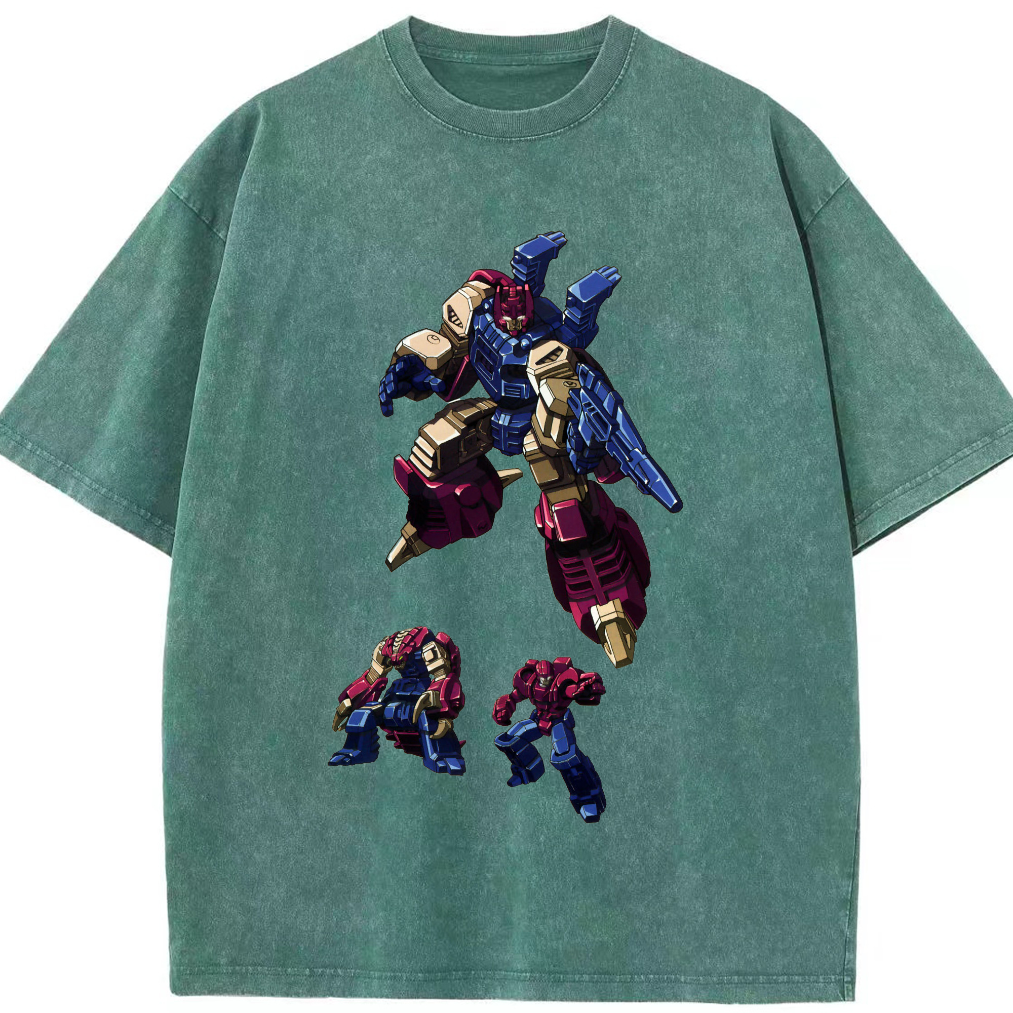 （画像用）  綿100% ヴィンテージ風 半袖Tシャツ（フロントプリント）